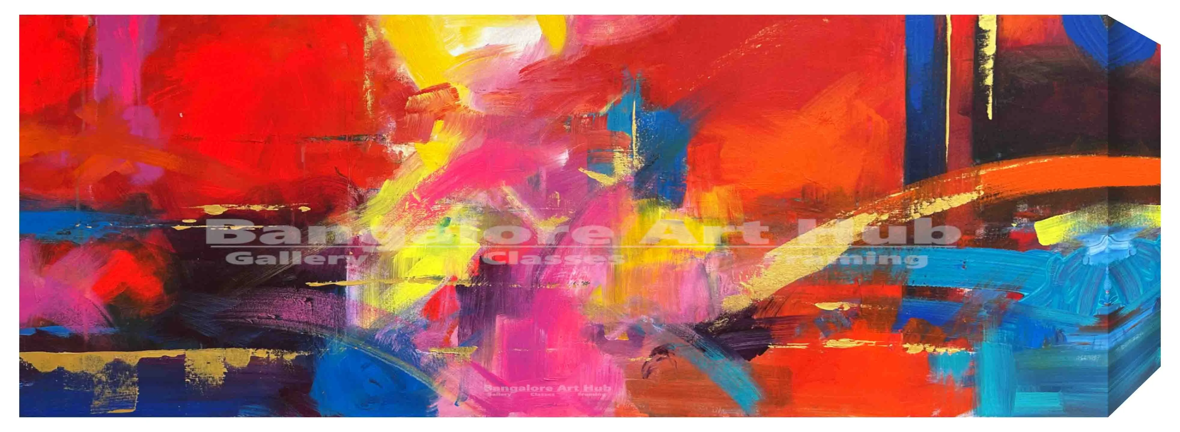 Radiant Fusion | Original Abstract Acrylic Painting on Canvas | Contemporary Colorful Wall Art