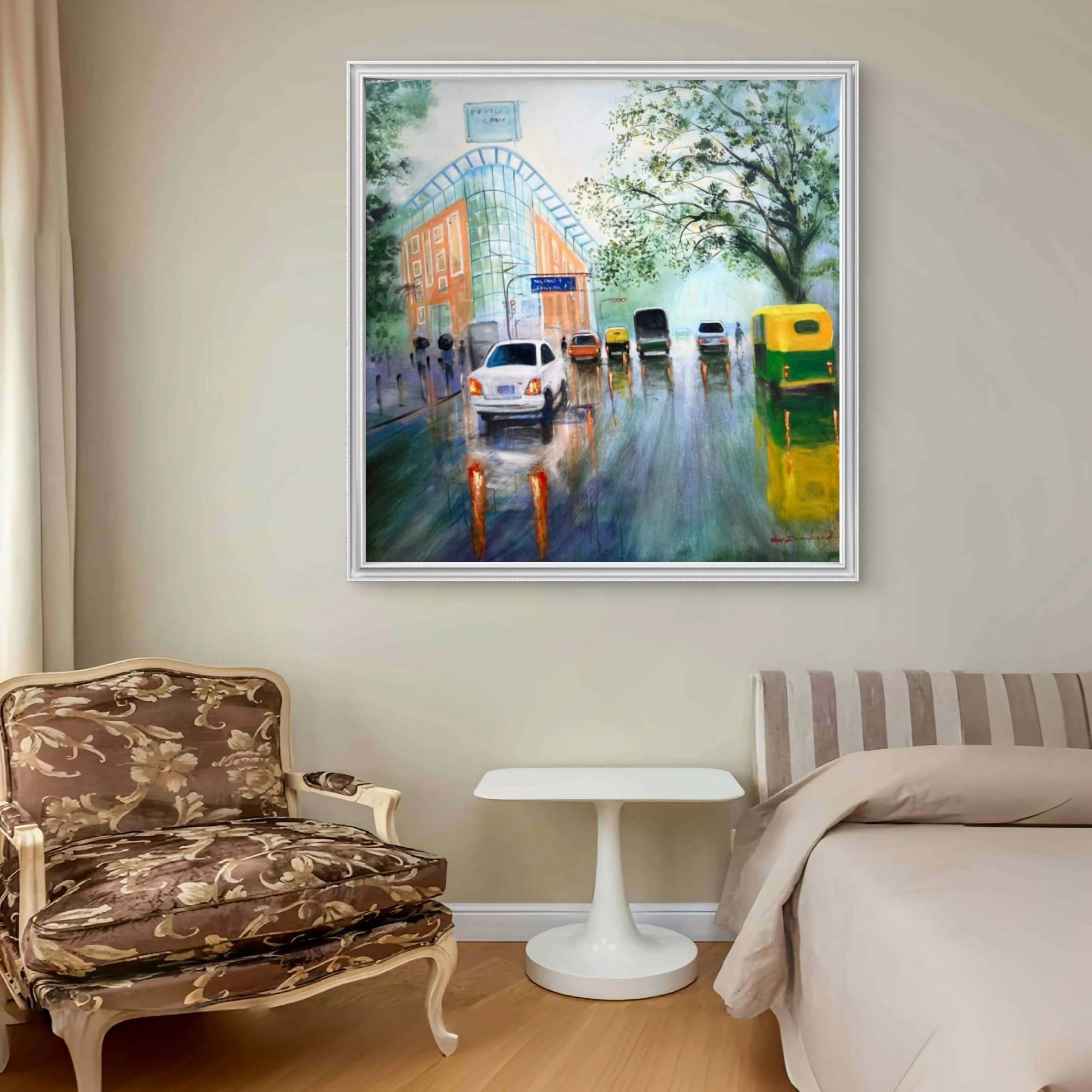 MG Road Bangalore in Rain | Original Cityscape