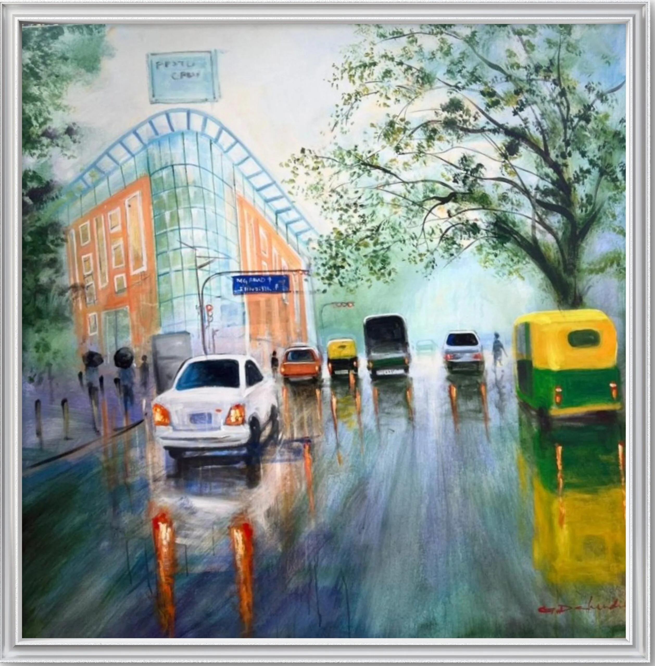 MG Road Bangalore in Rain | Original Cityscape