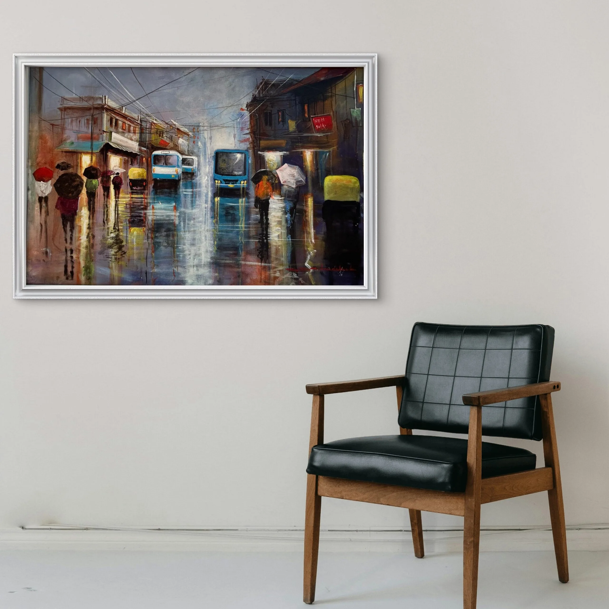 Rainy Bangalore Street Scene | Original Cityscape