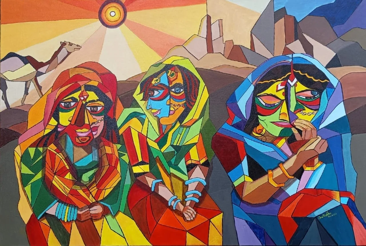 Women Beauty | Acrylic on Canvas | Original Handmade Indian Art