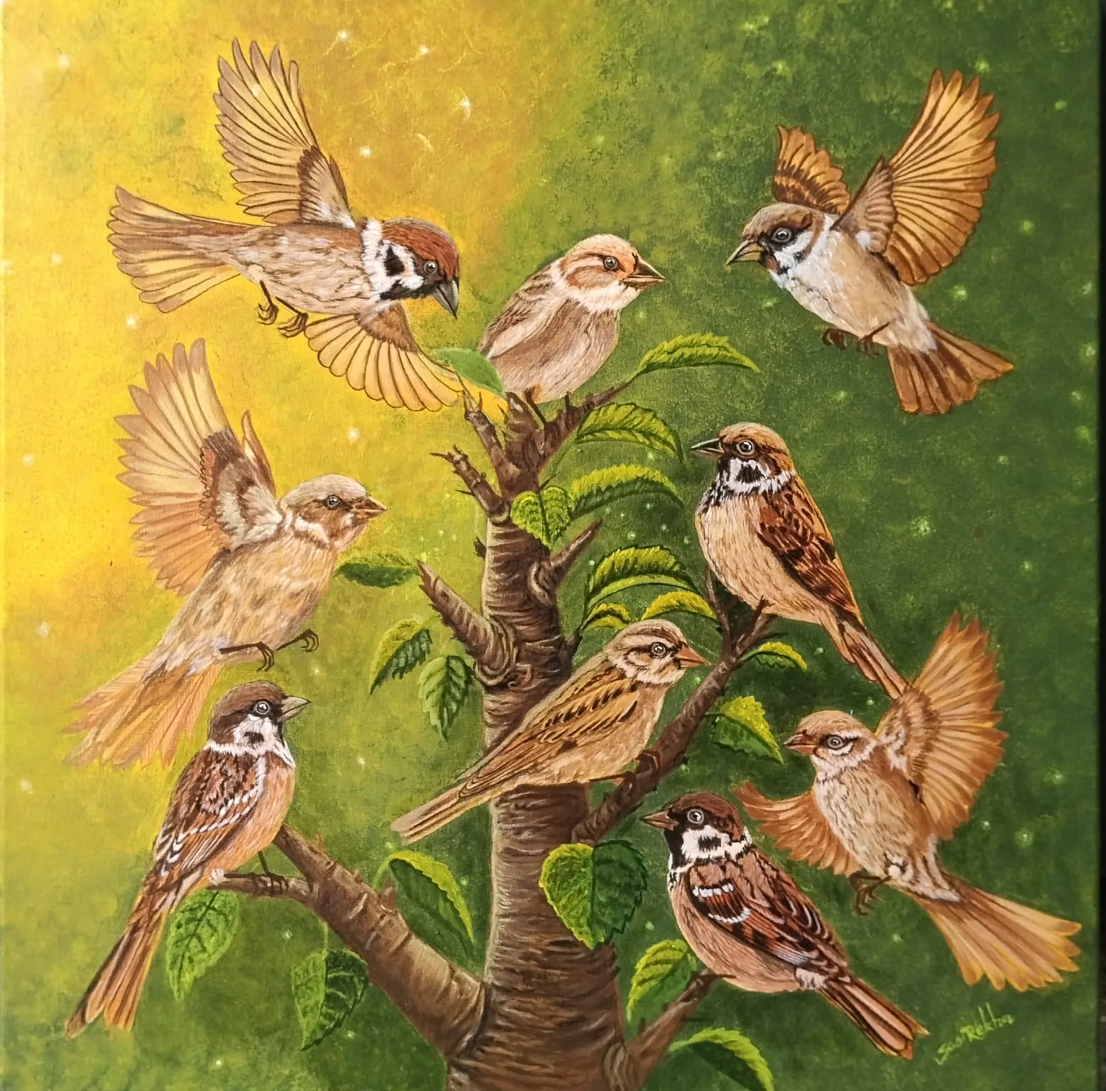 Wings of Harmony – Acrylic on Stretched Canvas | Original Artwork