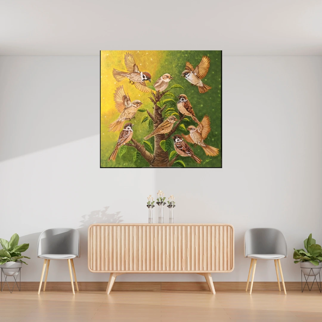 Wings of Harmony – Acrylic on Stretched Canvas | Original Artwork