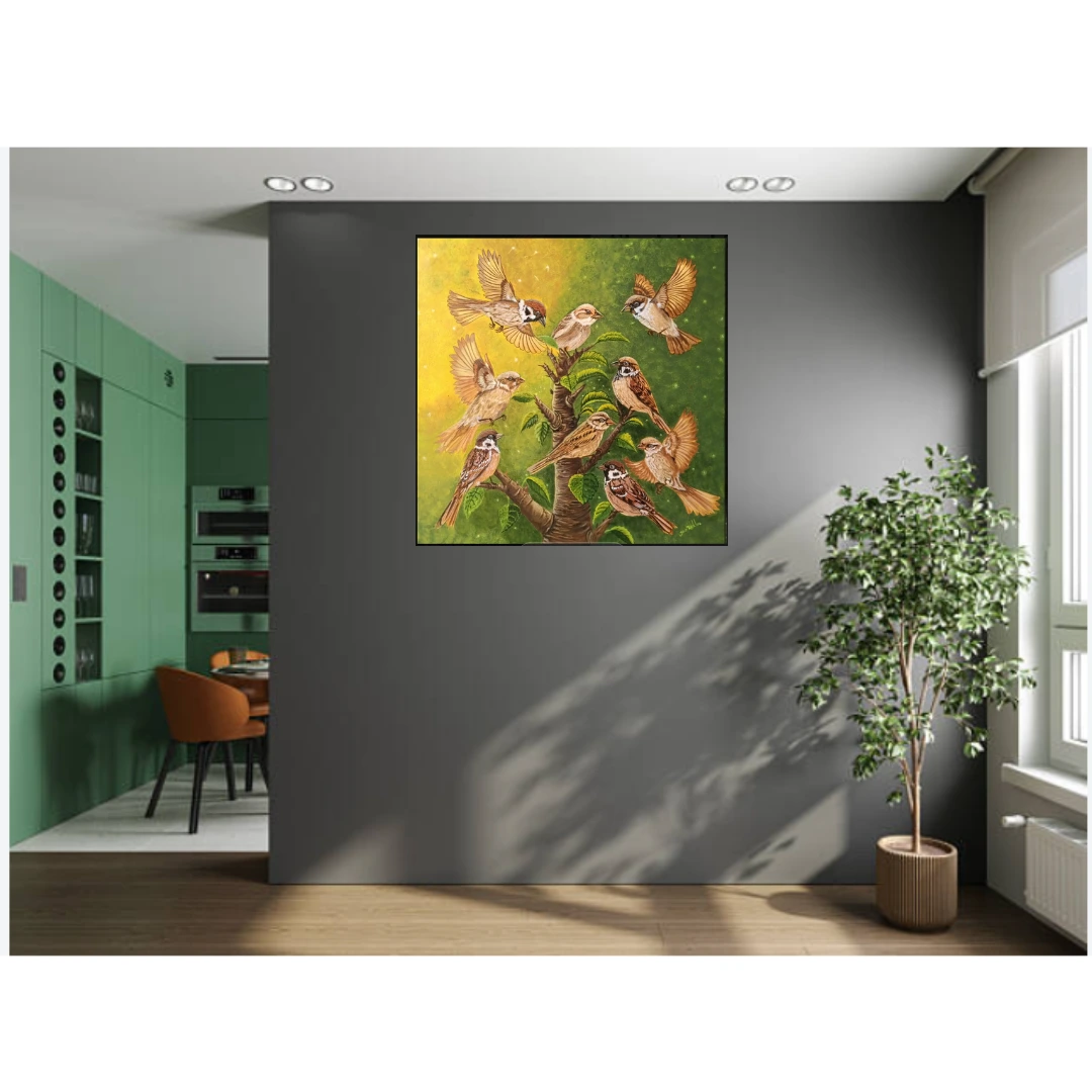 Wings of Harmony – Acrylic on Stretched Canvas | Original Artwork