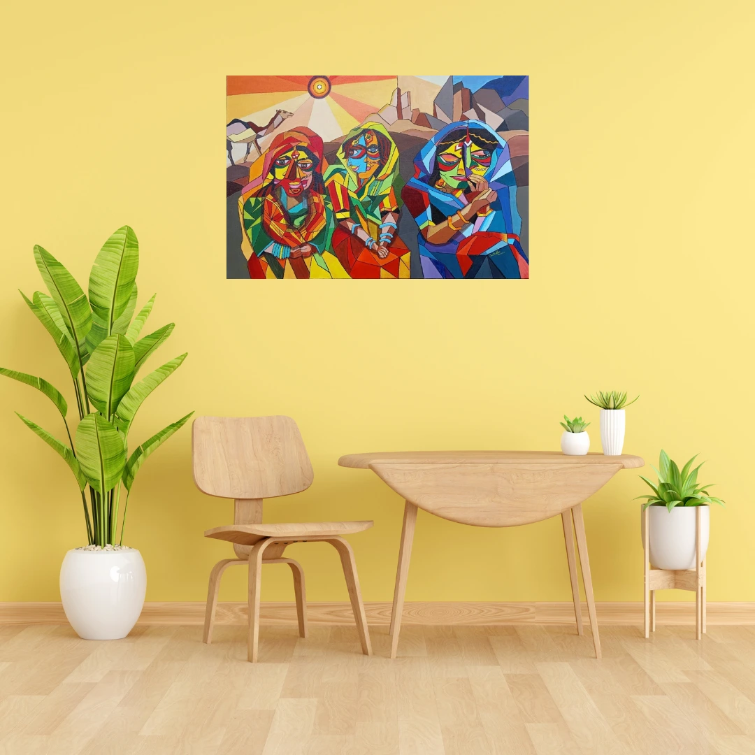 Women Beauty | Acrylic on Canvas | Original Handmade Indian Art