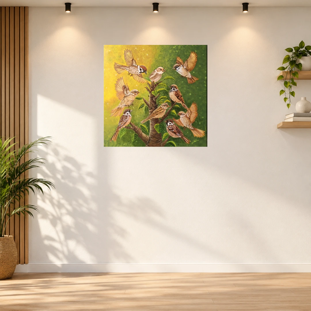 Wings of Harmony – Acrylic on Stretched Canvas | Original Artwork