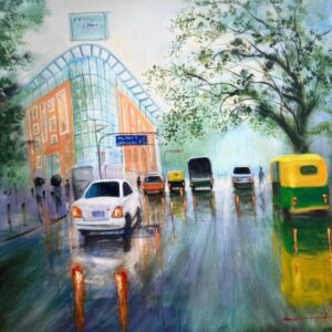 Evening Street Reflections